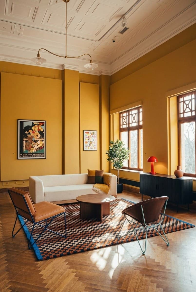 Vibrant Heritage Pop: the same living room, made over by romy